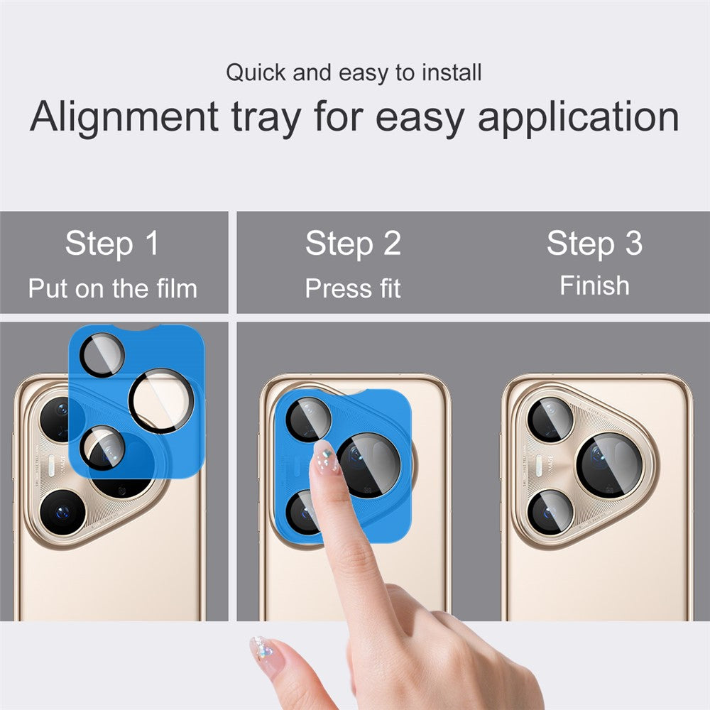 IMAK For Huawei Pura 80 Ultra Tempered Glass Camera Lens Protector with Self Positioning Frame (Complete Covering)