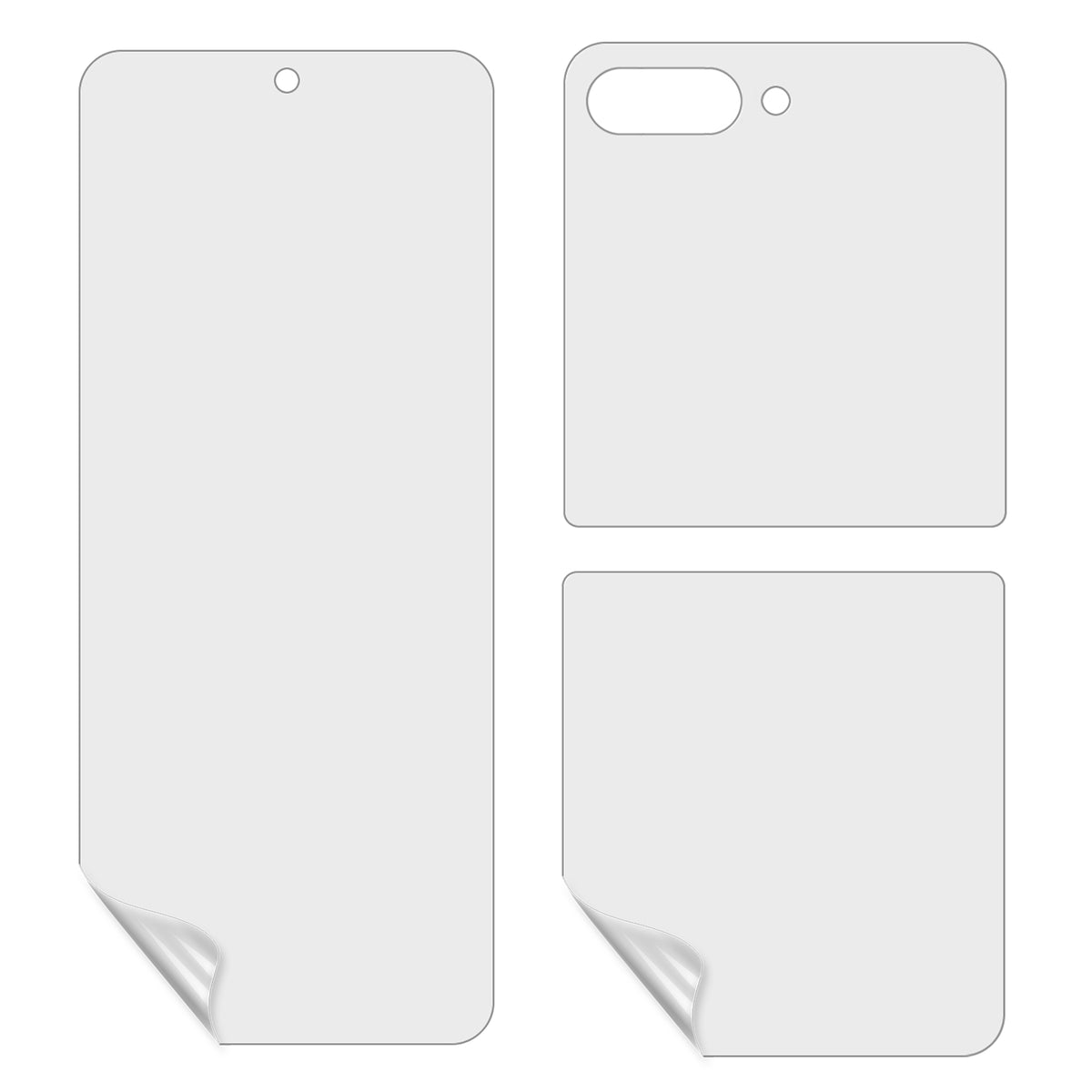 For Samsung Galaxy Z Flip7 5G Clear PET Film Soft Front and Back Screen Protector