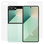 Til Samsung Galaxy Z Flip7 FE 5G Hydrogel Skærmbeskytter Sæt, Udvendig + Indvendig + Bagside + Side Blød TPU Film