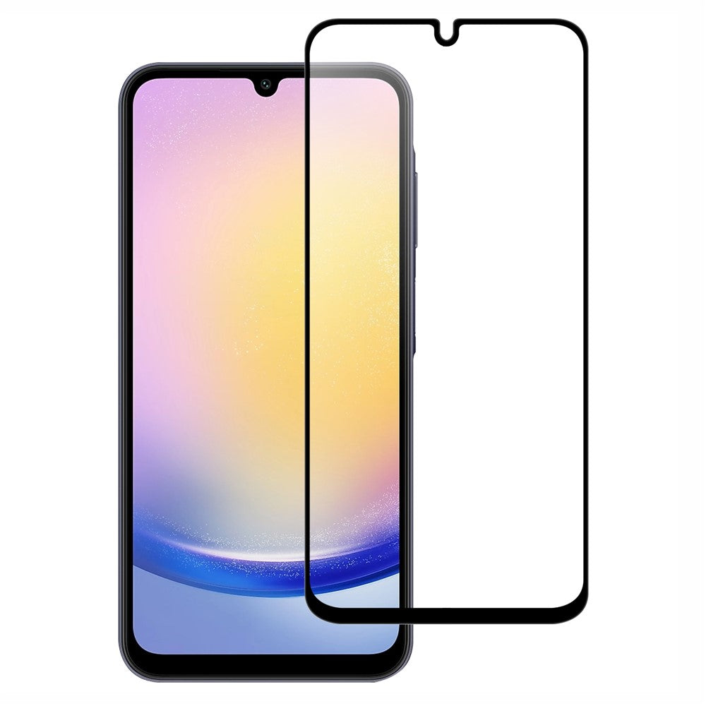 Samsung Galaxy A18 5G / A18 4G / A17 5G / A17 4G / A26 5G AGC Härdat Glas med Svart Kant Heltäckande Skärmskydd