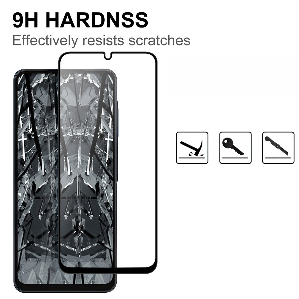 For Samsung Galaxy A08 5G / A08 4G / A07 5G / A07 4G AGC Tempered Glass with Black Edge Full Glue Full Coverage Screen Protector