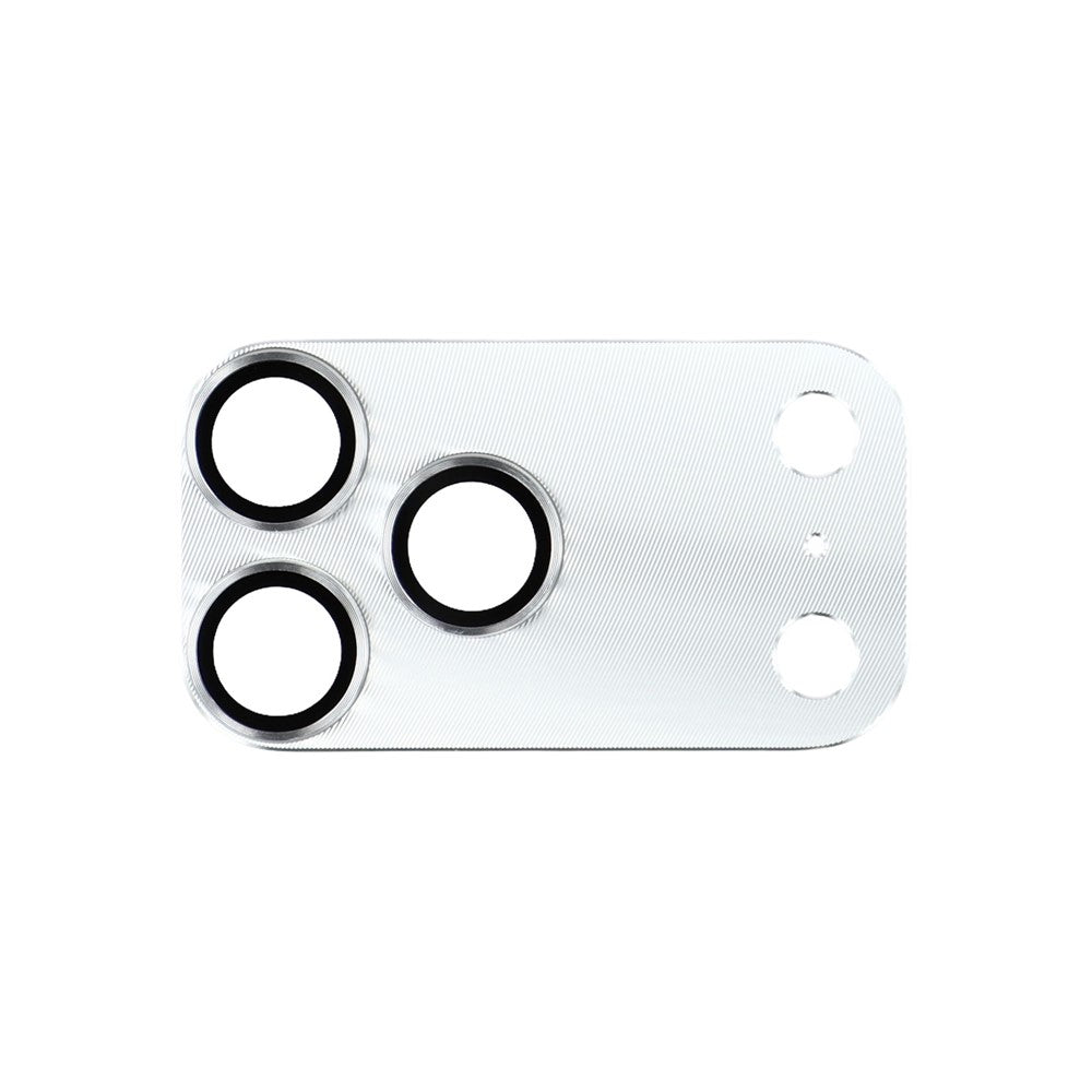 iPhone 17 Pro Kameralinsskydd i Metall & Härdat Glas - Silver