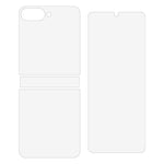 1Set For Samsung Galaxy Z Flip7 FE 5G / Z Flip6 5G Screen Protector Inside + Front Cover Clear TPU Film