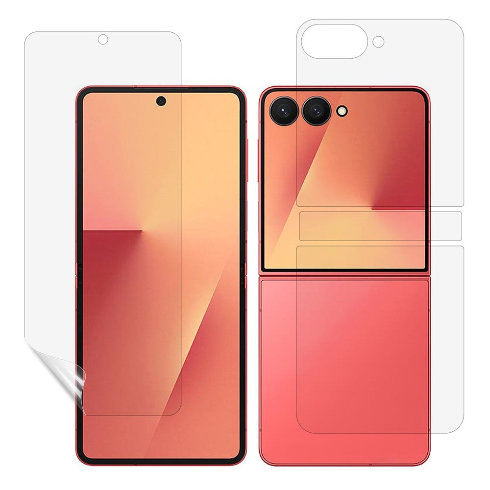 1Set For Samsung Galaxy Z Flip7 5G Screen Protector Inside + Front Cover Clear TPU Film
