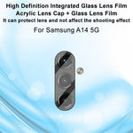 IMAK Kameralinsfilm för Samsung Galaxy A14 5G / 4G, Integrerat linsskydd i härdat glas + Akryllinsskydd