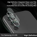 IMAK Kameralinsfilm för Samsung Galaxy A14 5G / 4G, Integrerat linsskydd i härdat glas + Akryllinsskydd