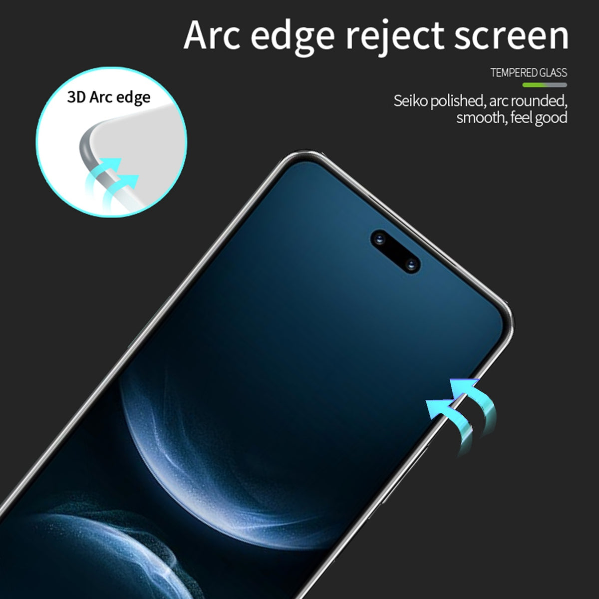 MOFI For Huawei nova 13 Pro 5G / Huawei nova 14 Pro 5G Screen Protector  3D Hot Bending Full Glue Tempered Glass Film