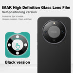 IMAK For Honor Magic8 Lite 5G / X9d 5G / X70 5G Tempered Glass Camera Lens Protector with Self Positioning Frame (Black Version)
