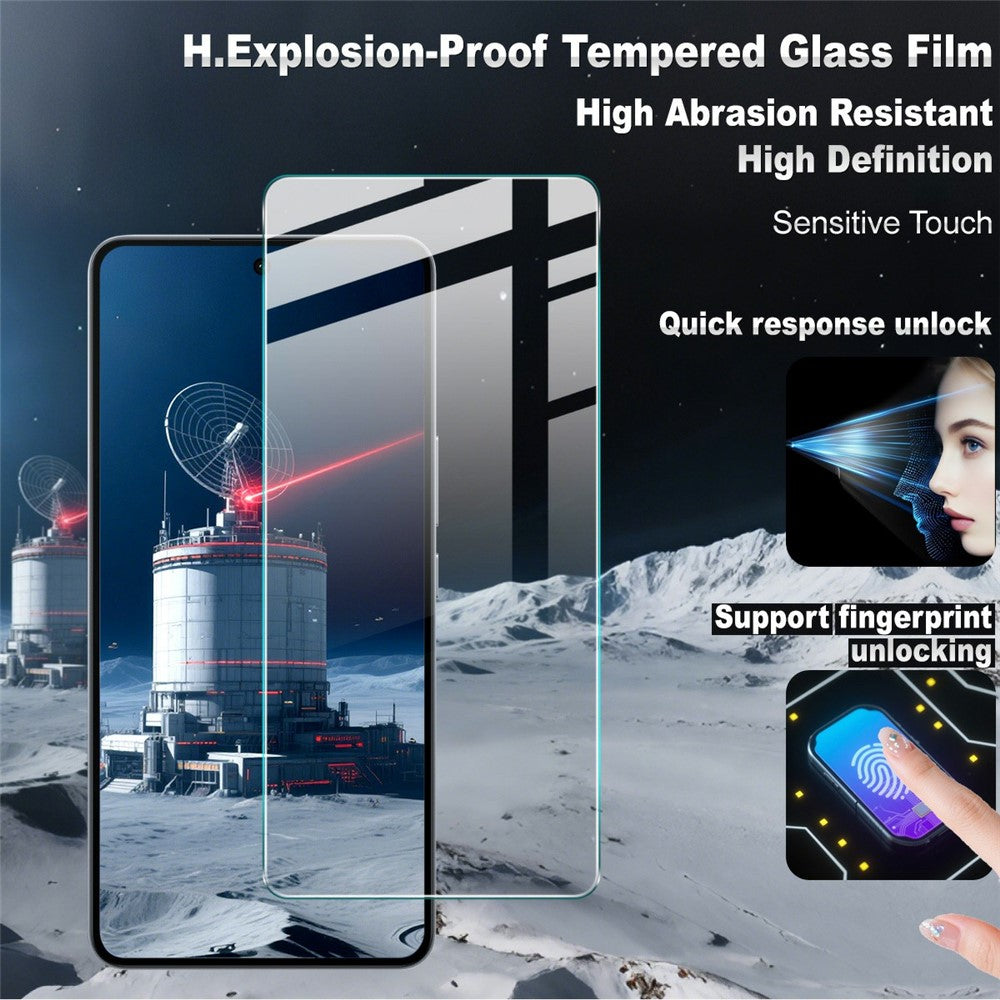 IMAK H-serien för Oppo K13 Turbo 5G / K13 Turbo Pro 5G skärmskydd härdat glas HD klar film (fingeravtryckslåsning)