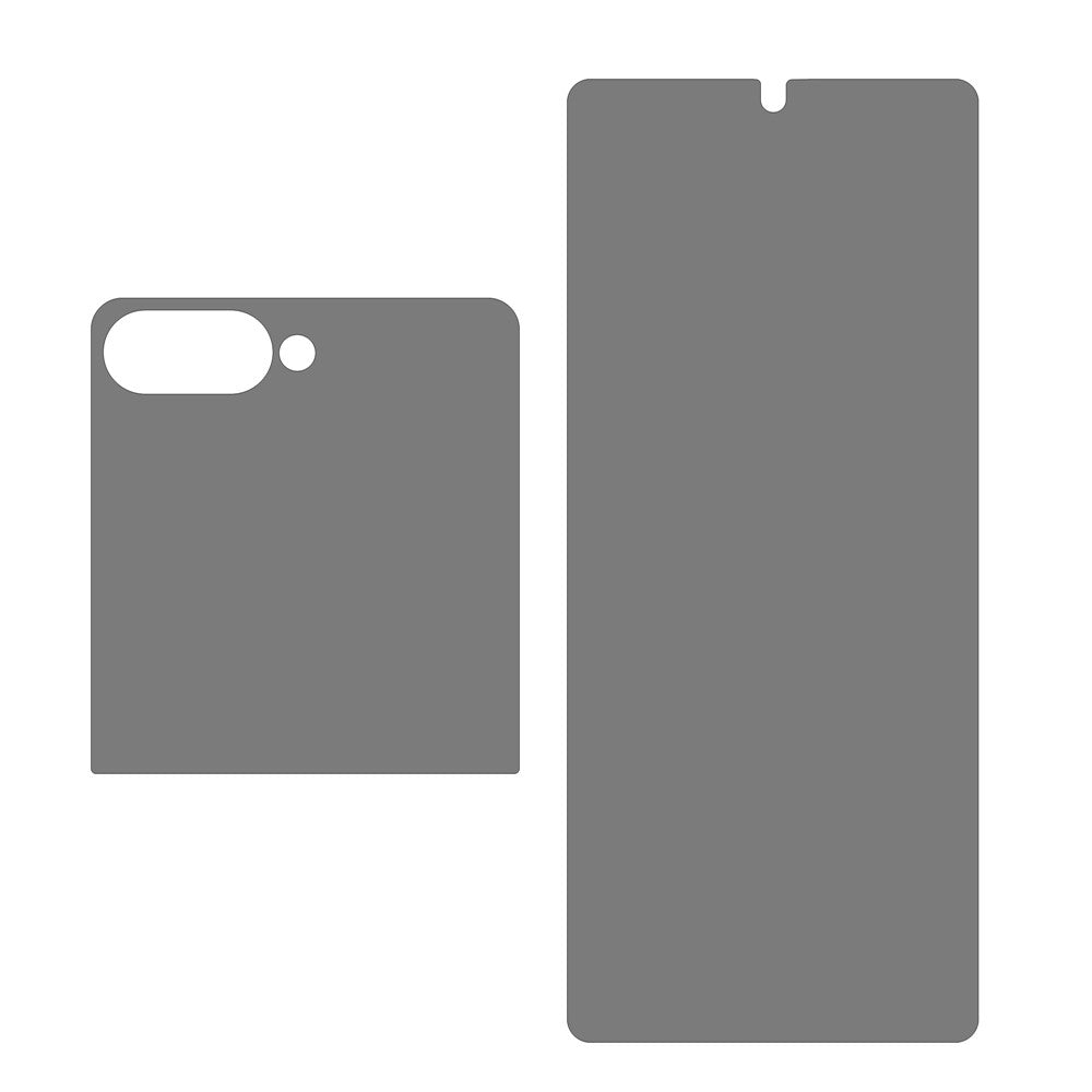 For Samsung Galaxy Z Flip7 5G Privacy Hydrogel Screen Protector 180-Degree Anti-Spy Front/Back PET + TPU Films