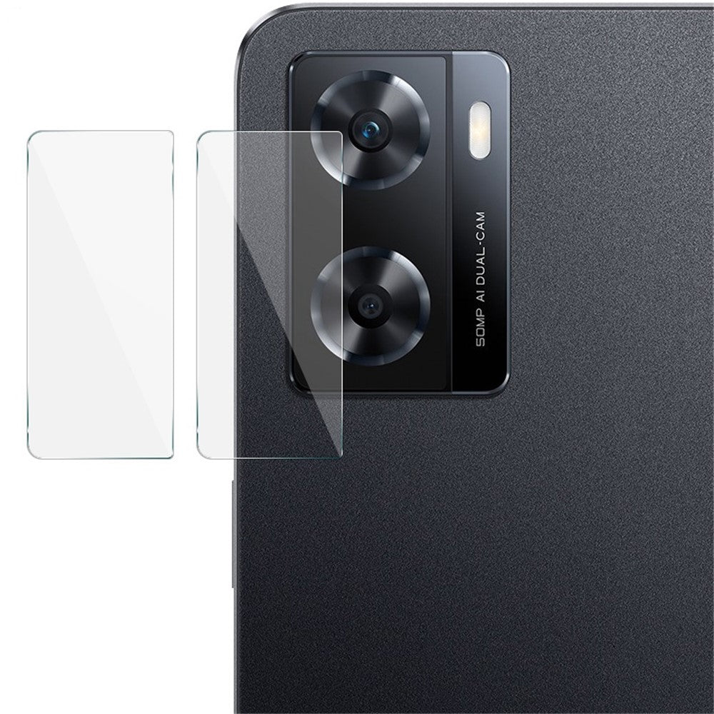 IMAK 2 st / set för Oppo A57 4G / A57s 4G / A57e 4G / A77s 4G kameralinsskydd härdat glas högupplöst reptålig linsfilm