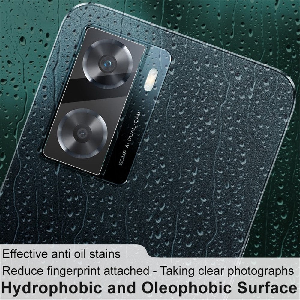 IMAK 2 st / set för Oppo A57 4G / A57s 4G / A57e 4G / A77s 4G kameralinsskydd härdat glas högupplöst reptålig linsfilm