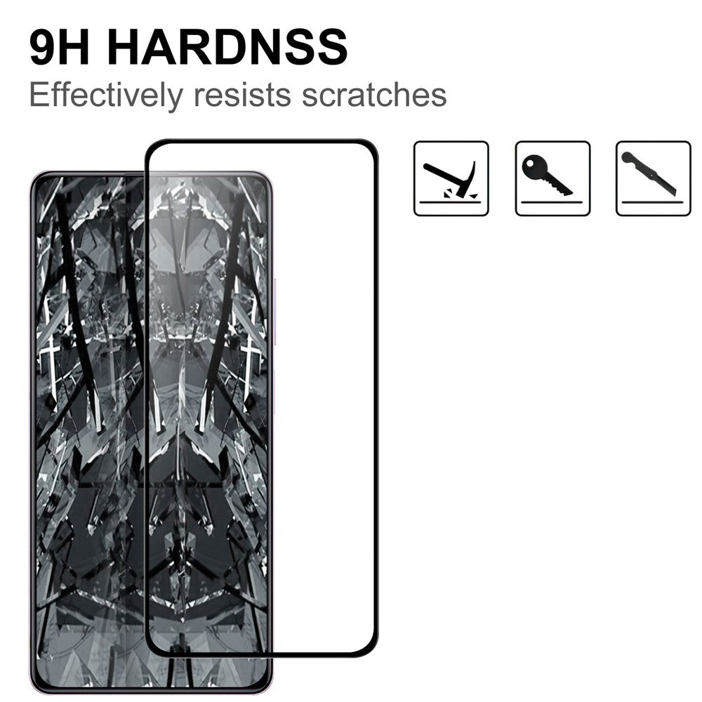 AGC Glass Full Screen Protector for Xiaomi Redmi Note 12 Pro 5G, Full Glue Black Edge Anti-explosion HD Clear Tempered Glass Film