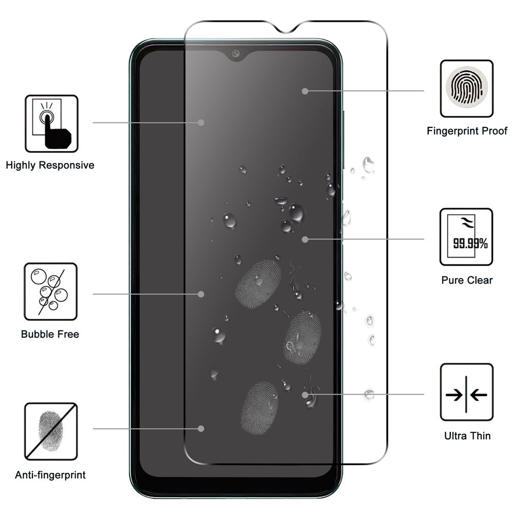 For Samsung Galaxy A04s 4G (164.7mm) Ultra Clear Tempered Glass Film 2.5D Arc Edge Anti-explosion Screen Protector