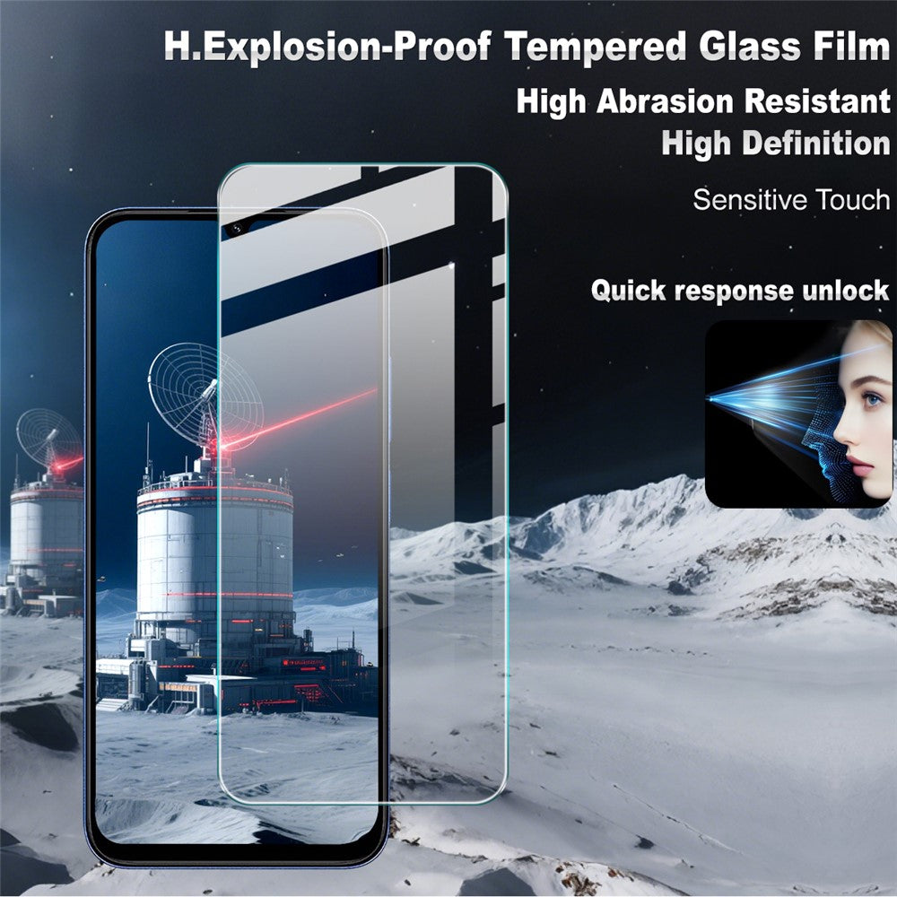 IMAK H-serien skærmbeskyttelse i hærdet glas til Xiaomi Redmi A7 4G / Redmi 15C 4G (Global) (171 mm) / Poco C85 4G (171 mm) / Redmi 15a 5G, splintsikker beskyttelse