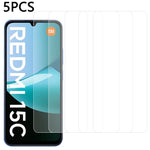 5Pcs For Xiaomi Redmi 15C 4G (Global) (171mm) / Poco C85 4G (171mm) Front Screen Protector 0.3mm 2.5D Tempered Glass Clear Film