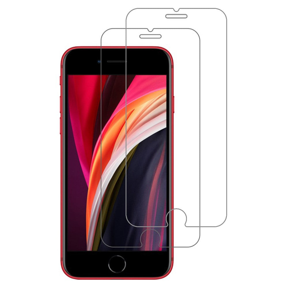 ITIETIE 2Pcs Screen Protector For iPhone SE (2022) / (2020) / 8 / 7 / 6 / 6s, 0.25mm High Aluminum-Silicon Glass Clear Film