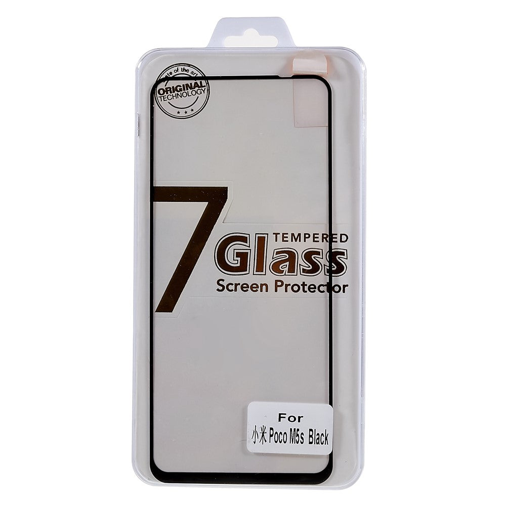 For Xiaomi Poco M5s 4G / Redmi Note 10 4G / Note 10S 4G Full Glue Silk Printing Tempered Glass Screen Protector Ultra Clear Full Screen Protective Film