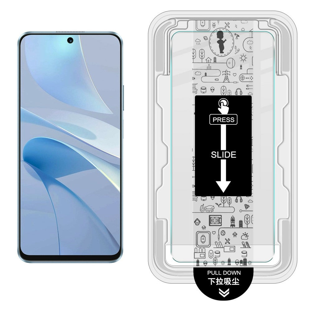 IMAK H-serien för Huawei nova 13i 4G härdat glas skärmskydd enkel installationsfilm med automatisk dammborttagningsverktygssats