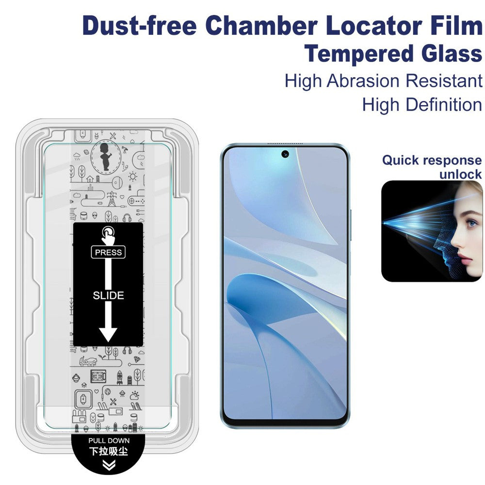 IMAK H-serien för Huawei nova 13i 4G härdat glas skärmskydd enkel installationsfilm med automatisk dammborttagningsverktygssats