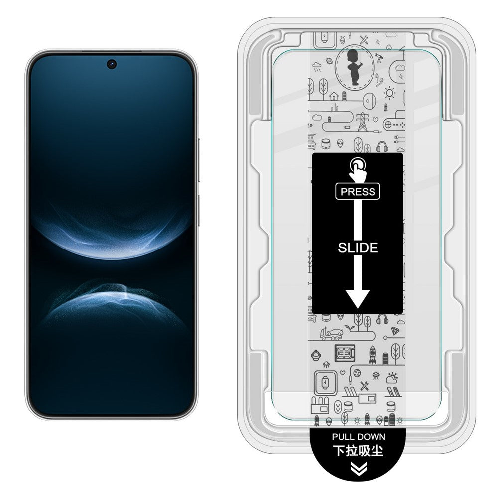 IMAK H-serien för Huawei nova 14 5G härdat glas skärmskydd enkel installationsfilm med automatisk dammborttagningsverktygssats
