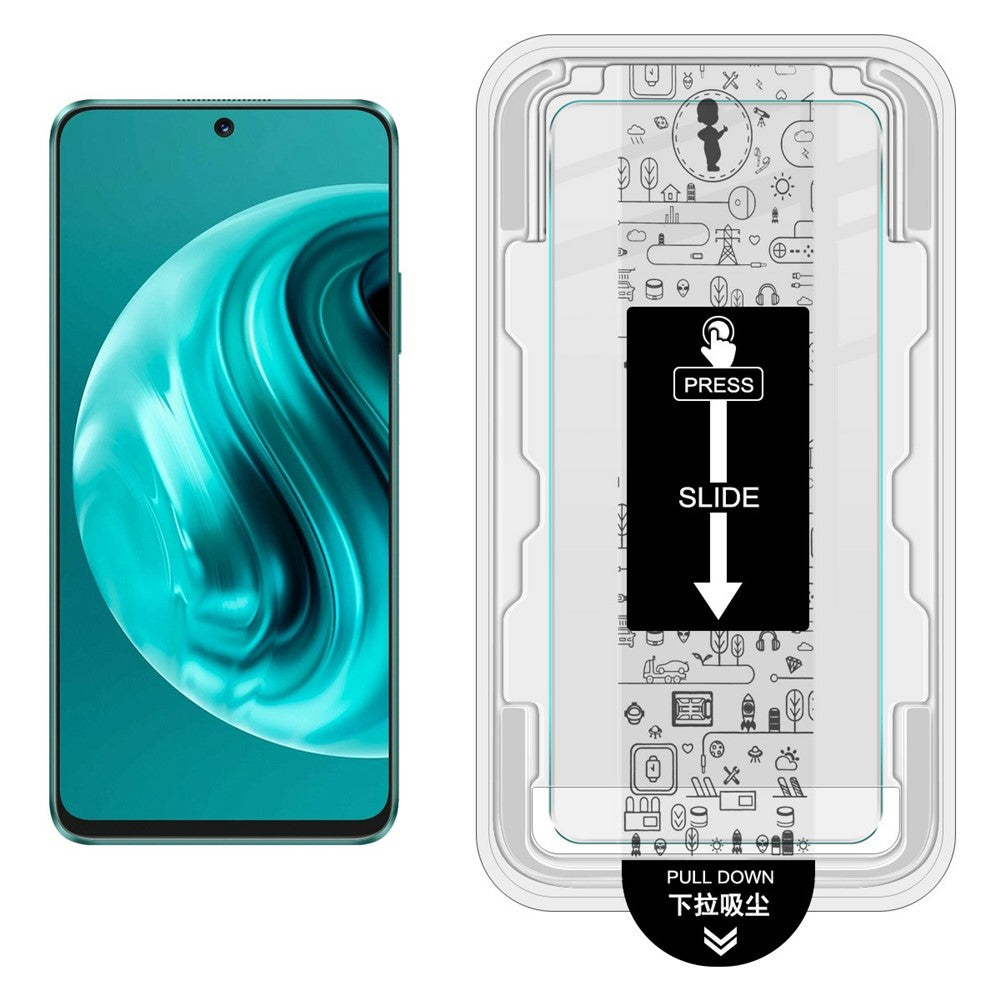 IMAK H-serien för Huawei nova 12i 4G / Enjoy 70 Pro härdat glas skärmskydd enkel installationsfilm med automatisk dammborttagningsverktygssats