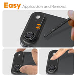 NORTHJO For iPhone Air Camera Lens Protector Matte Integrated Metal Tempered Glass Lens Film