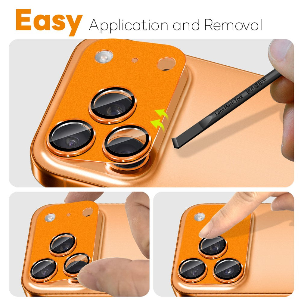 NORTHJO For iPhone 17 Pro Max Camera Lens Protector Matte Metal Lens Cover with Integrated 9H Tempered Glass Film
