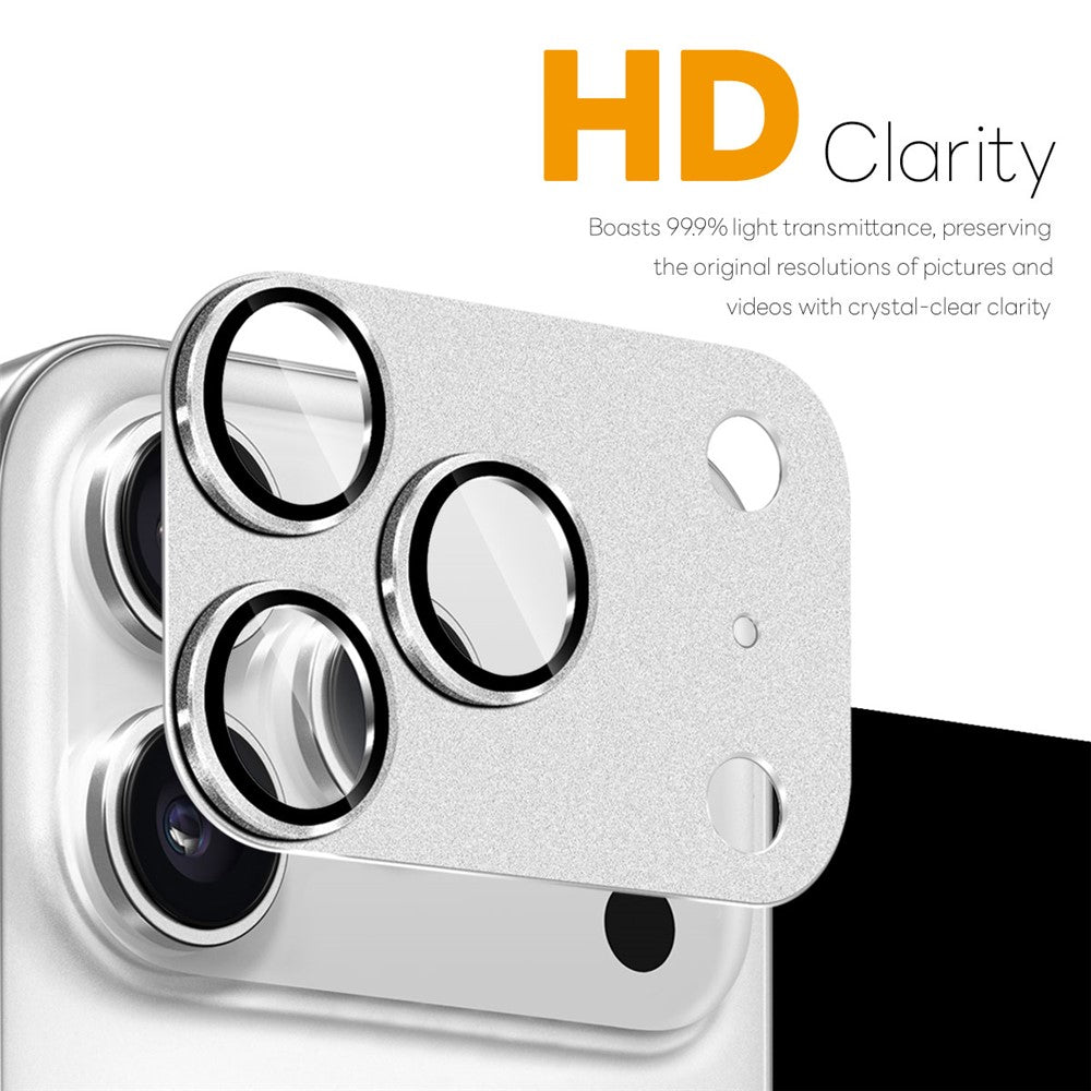 NORTHJO iPhone 17 Pro Max Kameralinsskydd Matt Metall/Glas - Silver