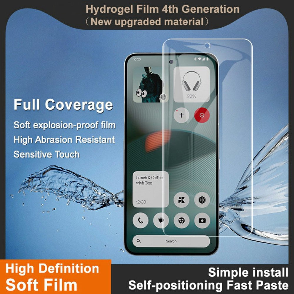 IMAK Hydrogel Film 4th For Nothing Phone (3) 5G Screen Protector Ultra Clear Soft TPU Film (Fingerprint Unlock)