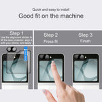 IMAK For Samsung Galaxy Z Flip7 FE 5G Tempered Glass Camera Lens Film + Rear Screen Protector (Black Version)