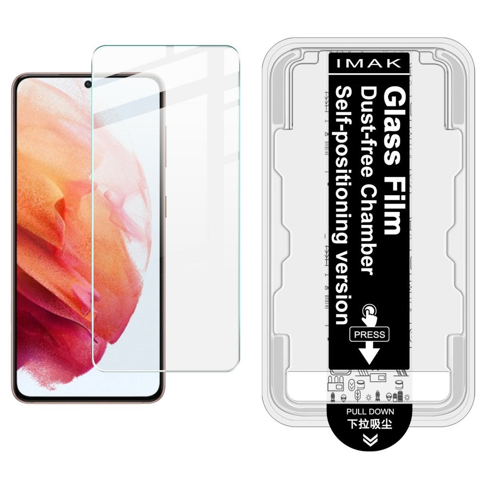 IMAK H Series For Samsung Galaxy S21 5G / 4G Tempered Glass Screen Protector Easy Installation Film with Auto Dust-Remove Tool Kit (Fingerprint Unlock)