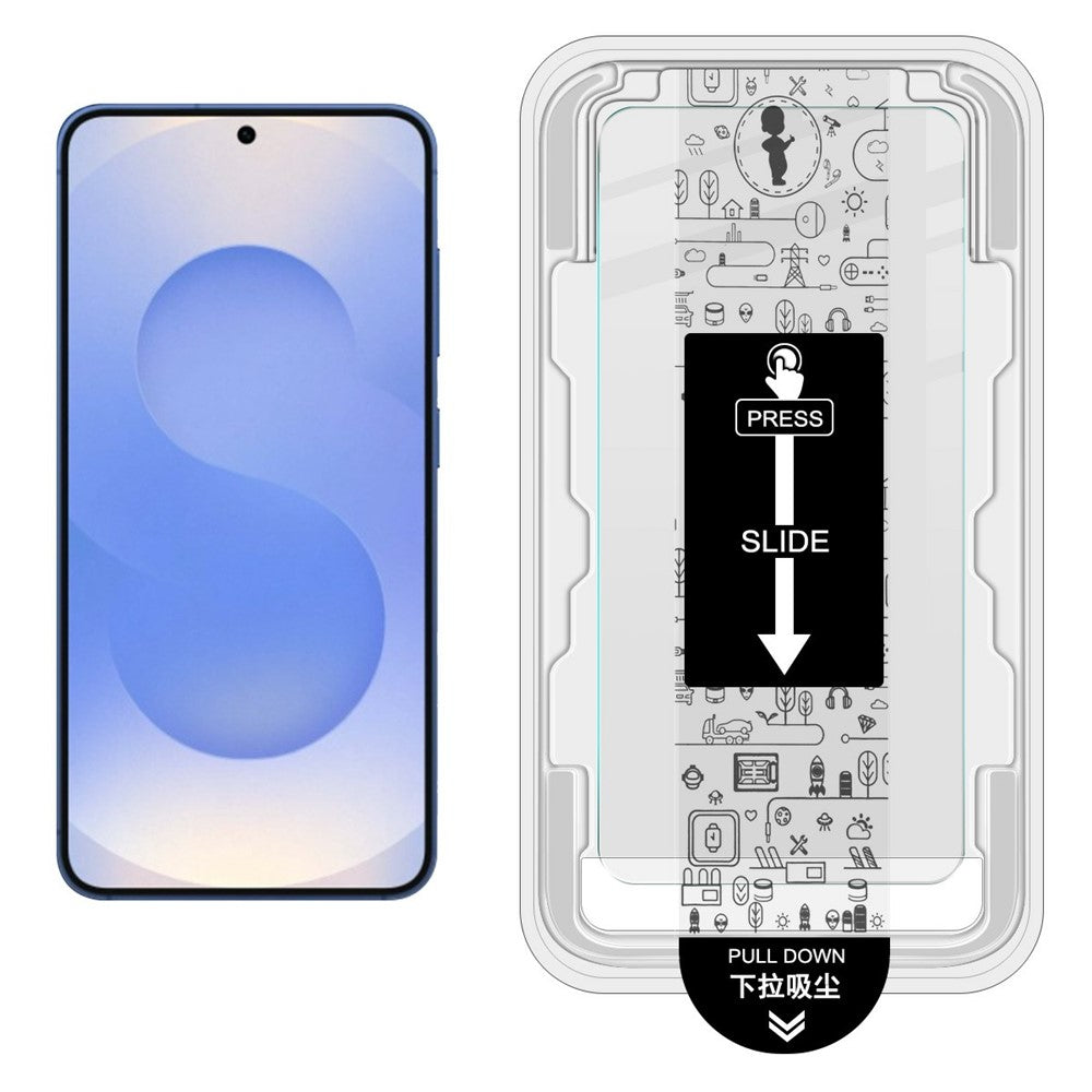 IMAK H-serien för Samsung Galaxy S24+ skärmskydd i härdat glas, enkel installationsfilm med verktygssats för automatisk dammborttagning (fingeravtryckslåsning)
