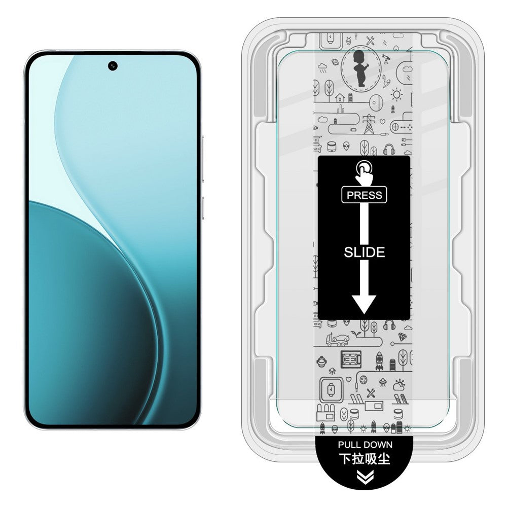 IMAK H Series For Oppo Reno14 Pro 5G (Global) Tempered Glass Screen Protector Easy Installation Film with Auto Dust-Remove Tool Kit (Fingerprint Unlock)