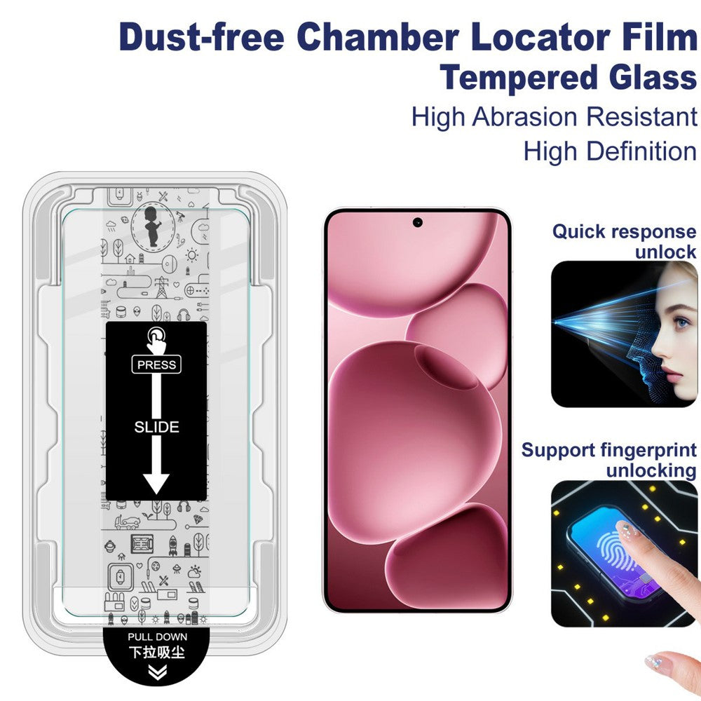 IMAK H Series For Oppo Find X8 Ultra 5G Tempered Glass Screen Protector Easy Installation Film with Auto Dust-Remove Tool Kit (Fingerprint Unlock)
