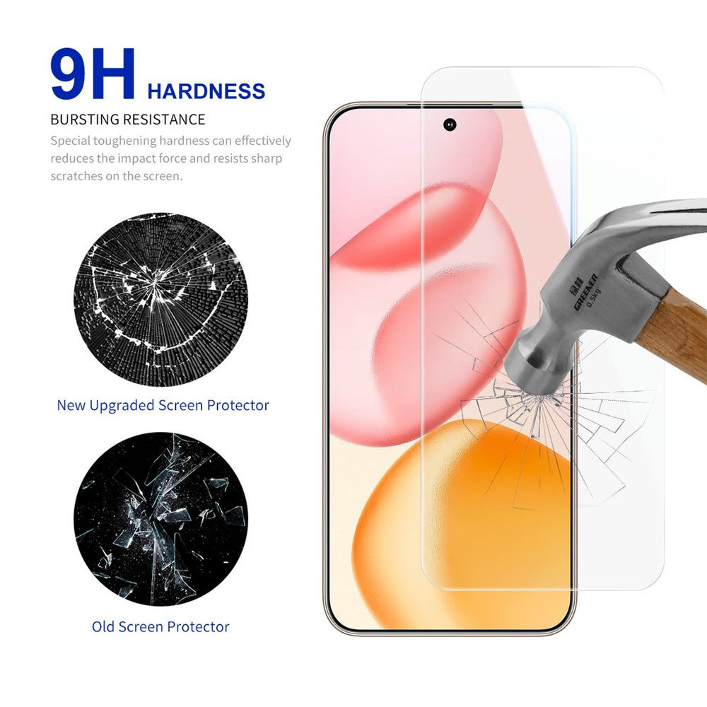 RURIHAI 10 stk. skærmbeskyttelse til Honor 400 Smart 5G / 4G / X7d 4G, 0,26 mm, 2,5D høj aluminium-silikoneglasfilm