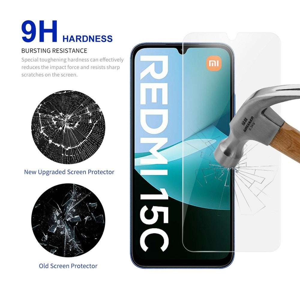 RURIHAI For Xiaomi Redmi 15C 4G (EU) (173mm) / 15C 5G (EU) (173mm) / Poco C85 4G (173mm) Screen Protector High Aluminium Silicon Glass Film