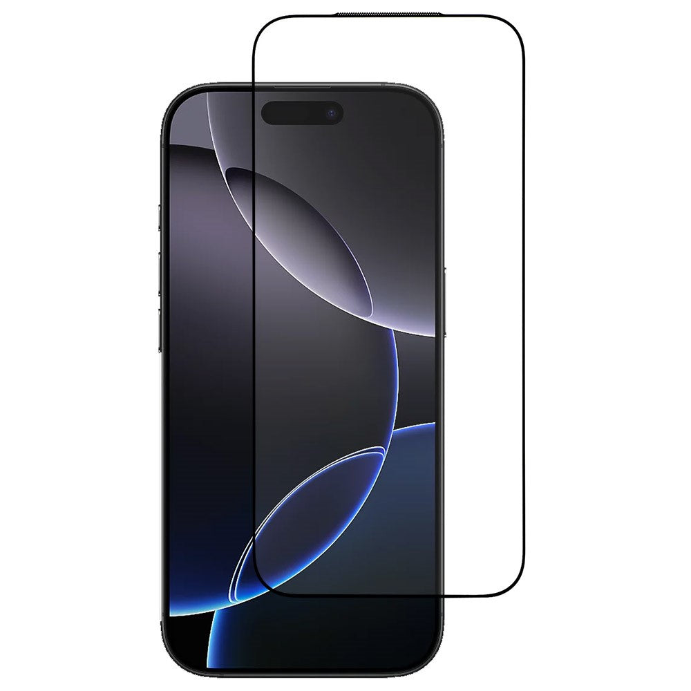 For iPhone 18 Pro Max / 17 Pro Max Tempered Glass Electroplating Anti-Fingerprint Silk Printing Full Glue Screen Protector
