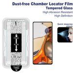 IMAK H-serien härdat glasskärmskydd för Xiaomi 11i 5G / 11T 5G / 11T Pro 5G enkel installationsfilm med automatisk dammborttagningsverktygssats (fingeravtryckslåsning)