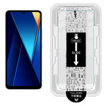 IMAK H-serien för Xiaomi Poco C65 4G / Redmi 13C 4G skärmskydd i härdat glas, enkel installationsfilm med verktygssats för automatisk dammborttagning (fingeravtryckslåsning)
