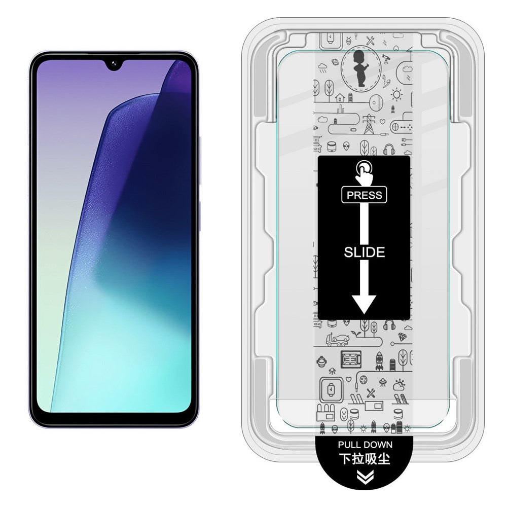 IMAK H-serien härdat glasfilm för Xiaomi Poco C75 4G / 5G / Poco M7 5G / Redmi 14C 4G / 5G / Redmi 14R 5G / Redmi A4 5G skärmskydd med automatisk dammborttagningsverktygssats (fingeravtryckslåsning)