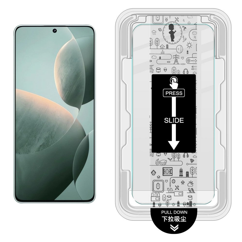 IMAK H Series For Xiaomi Poco X6 Pro 5G / Redmi K70E 5G Tempered Glass Screen Protector Easy Installation Film with Auto Dust-Remove Tool Kit (Fingerprint Unlock)
