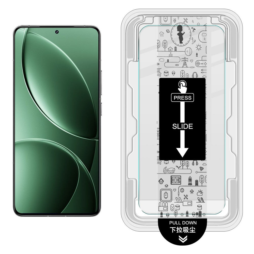 IMAK H-serien för Xiaomi Redmi K80 5G / Poco F7 Pro 5G skärmskydd i härdat glas, enkel installationsfilm med verktygssats för automatisk dammborttagning (fingeravtryckslåsning)