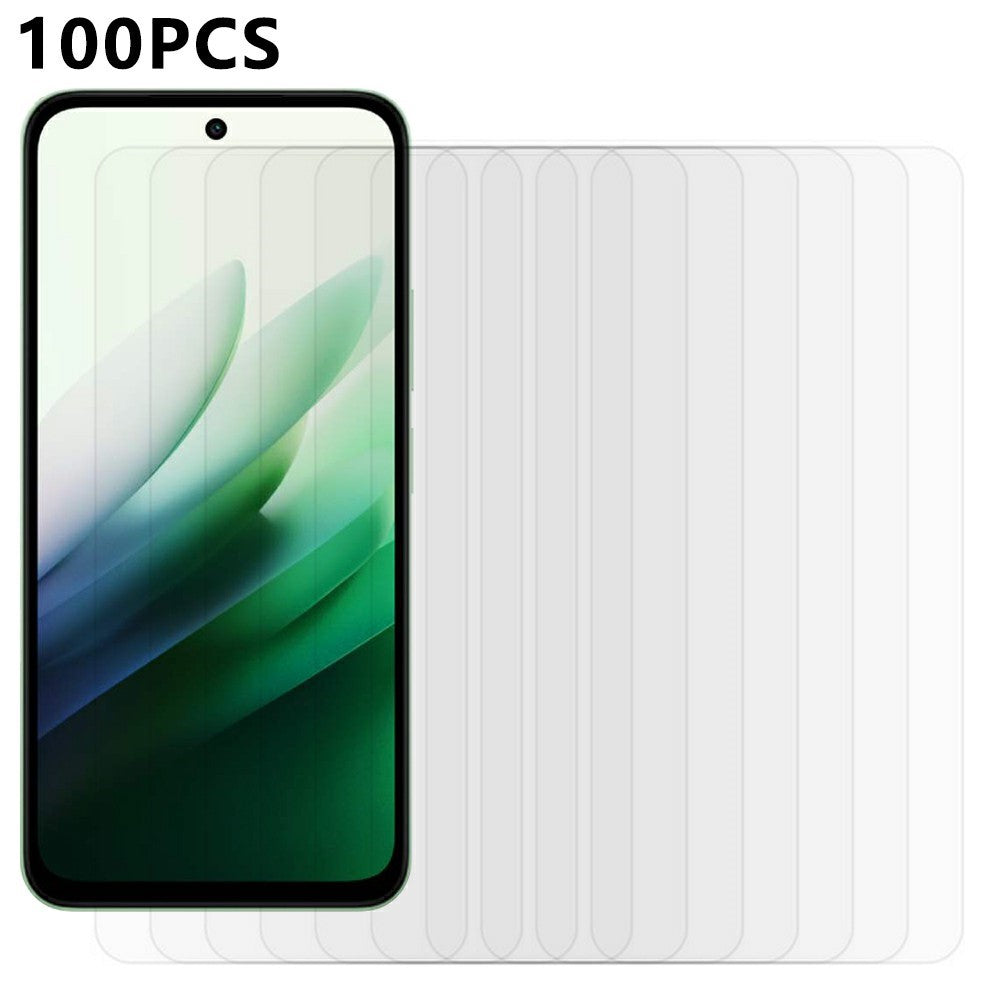 100Pcs For Xiaomi Redmi 15 5G (Global) (169mm) / Poco M7 Plus 5G / M7 4G (169mm) Screen Protector Anti-Scratch Tempered Glass Film (No Package, with Wipes Set, Dust-absorber, Guide Sticker)