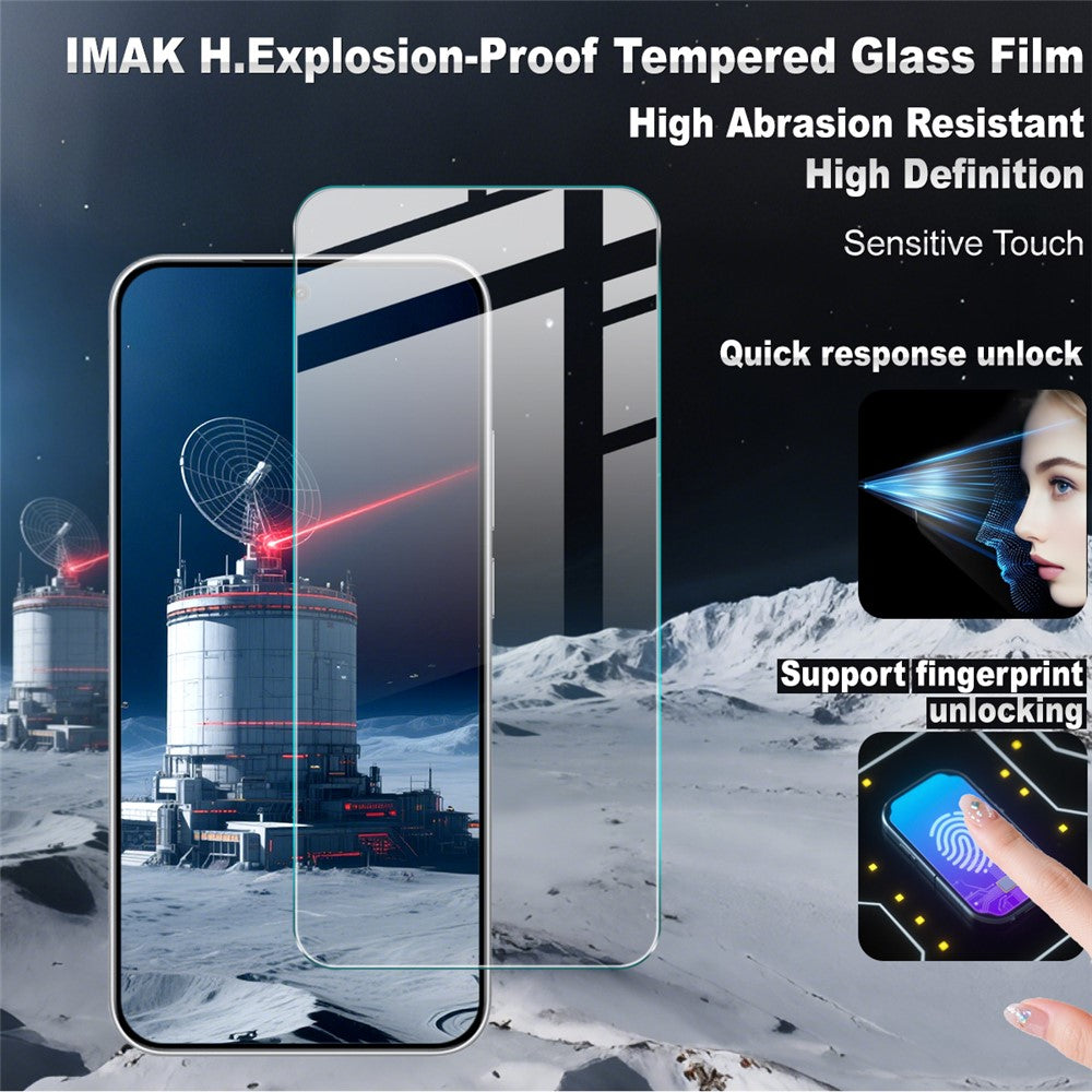 IMAK H Series For Xiaomi Redmi Note 15 Pro 5G (Global) Screen Protector Tempered Glass HD Clear Film (Fingerprint Unlock)