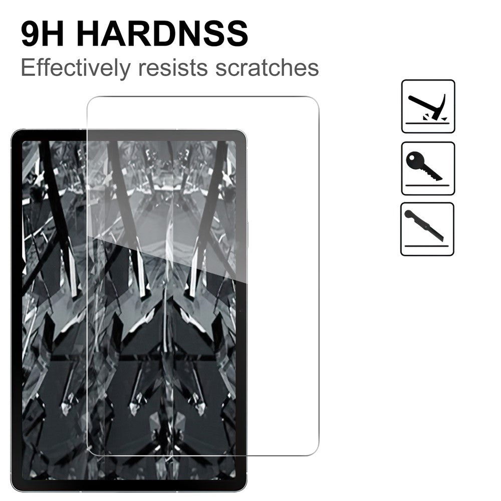 For Samsung Galaxy Tab S10 FE+ Screen Protector Anti-Shatter Arc Edge Tempered Glass Film