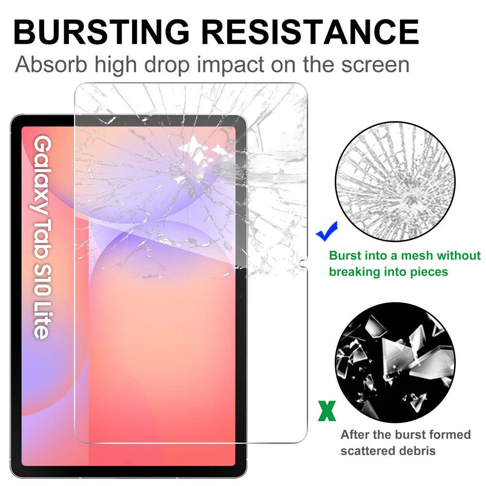 For Samsung Galaxy Tab S10 Lite Tempered Glass Screen Protector 2.5D Straight Edge Screen Film