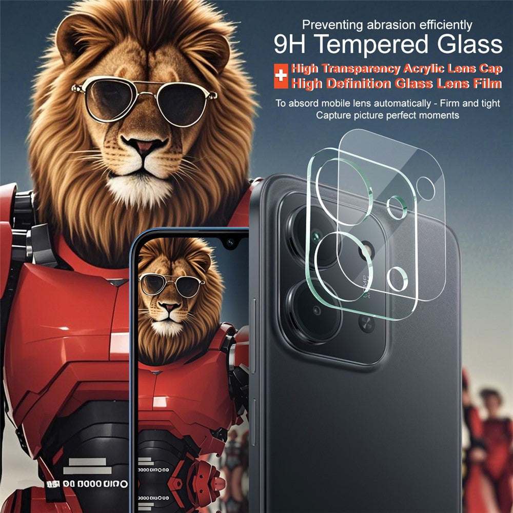 IMAK For Xiaomi Redmi 15C 4G (Global) (171mm) Tempered Glass Camera Lens Protector + Acrylic Lens Cap