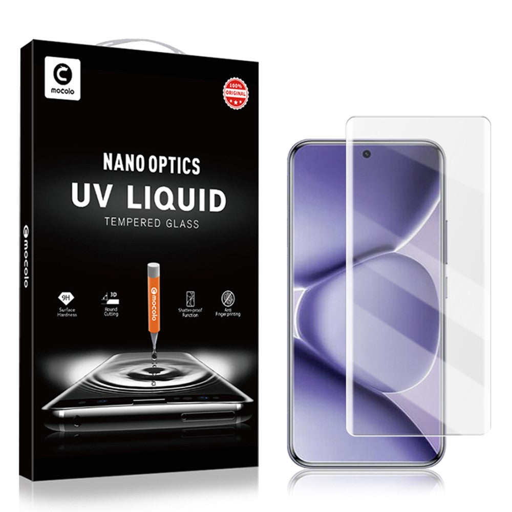 MOCOLO För Xiaomi Redmi Poco M8 Pro 5G / Redmi Note 15 Pro+ 5G (Global) Skärmskydd Härdat Glas UV Flytande Film 3D Böjd Heltäckande