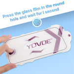 YOVOE Screen Protector For iPhone 14  /  13 Pro  /  13 Silk Printing HD Tempered Glass Film with Installation Tool